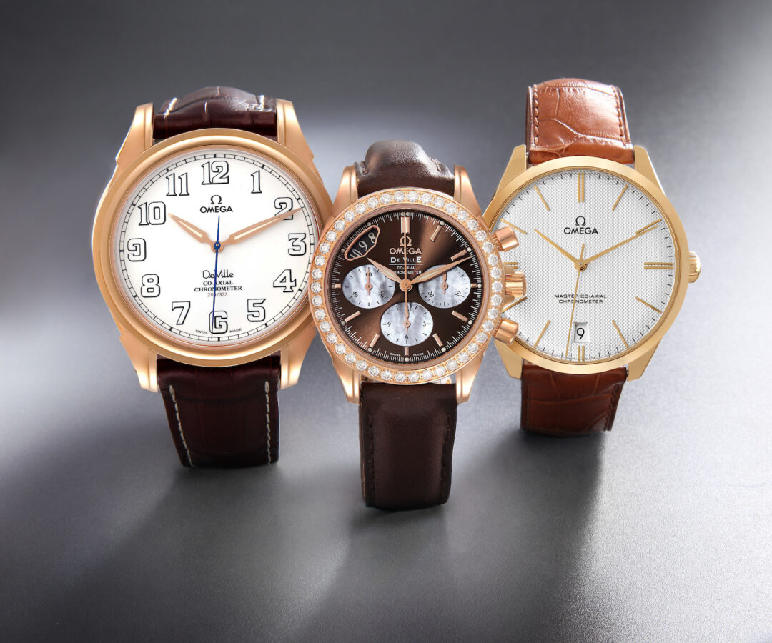 Omega De Ville Co-Axial in Rose Gold and De Ville Tresor in Yellow Gold