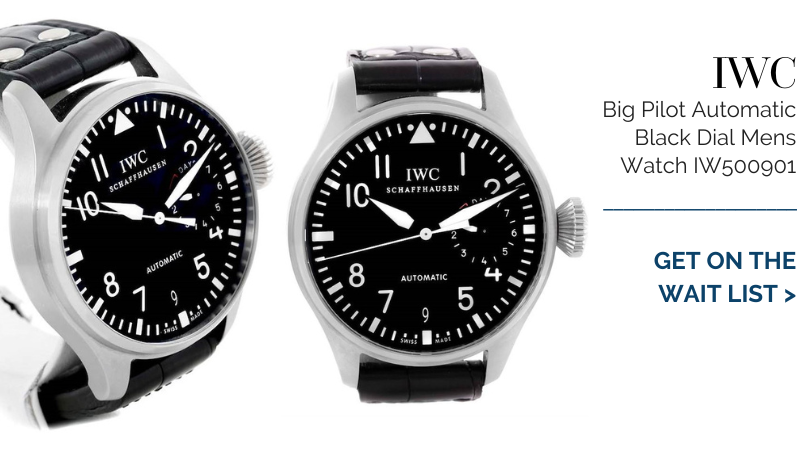 IWC Big Pilot Automatic Stainless Steel Black Dial Mens Watch IW500901