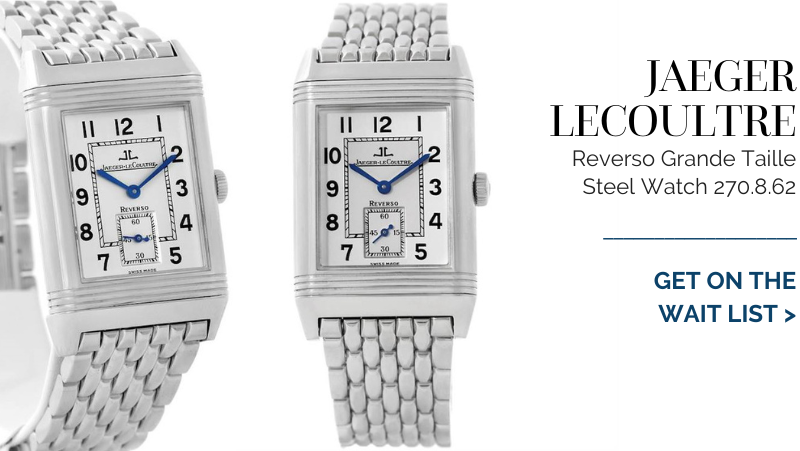 Jaeger LeCoultre Reverso Grande Taille Steel Watch 270.8.62