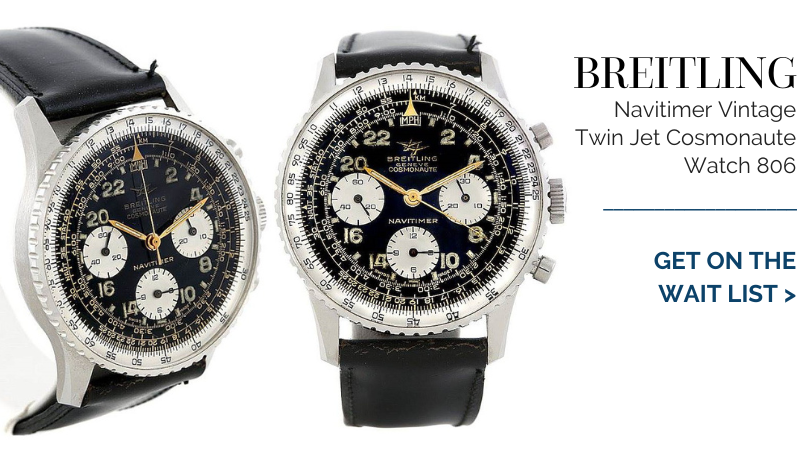 Breitling Navitimer Vintage Twin Jet Cosmonaute Watch 806