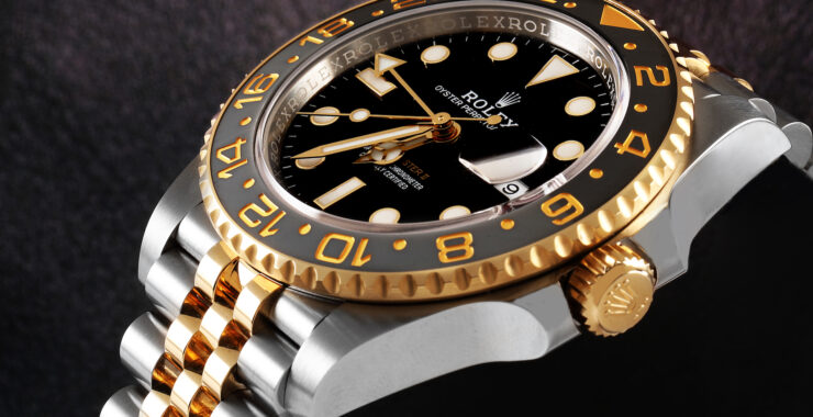 Every Rolex Bezel Type Explained - Rolex GMT Master II Steel and Gold 126713 GRNR