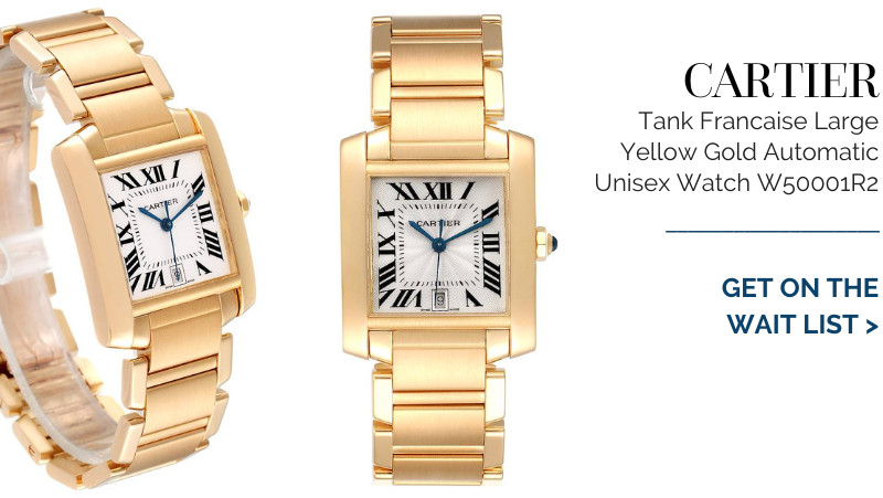 Cartier Tank Francaise Large Yellow Gold Automatic Unisex Watch W50001R2