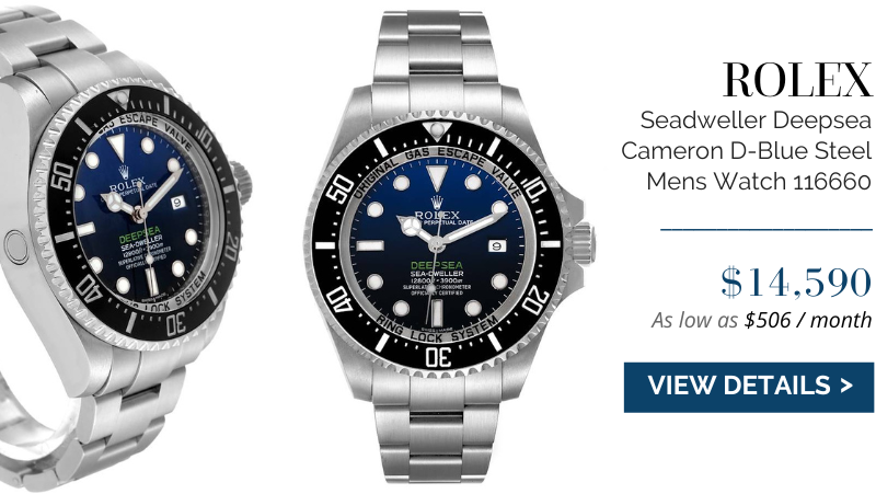 Rolex Seadweller Deepsea Cameron D-Blue Steel Mens Watch 116660
