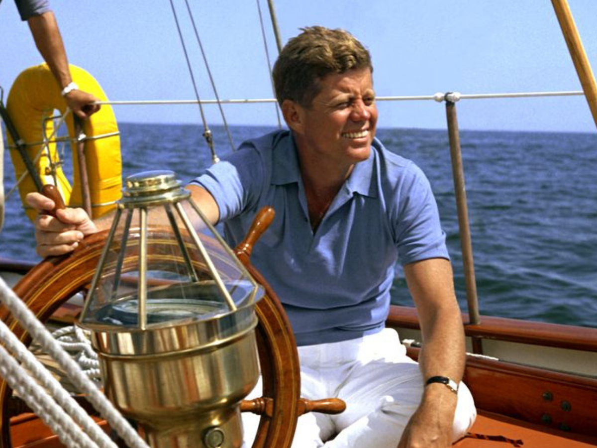 John F. Kennedy wearing a Cartier Tank Louis