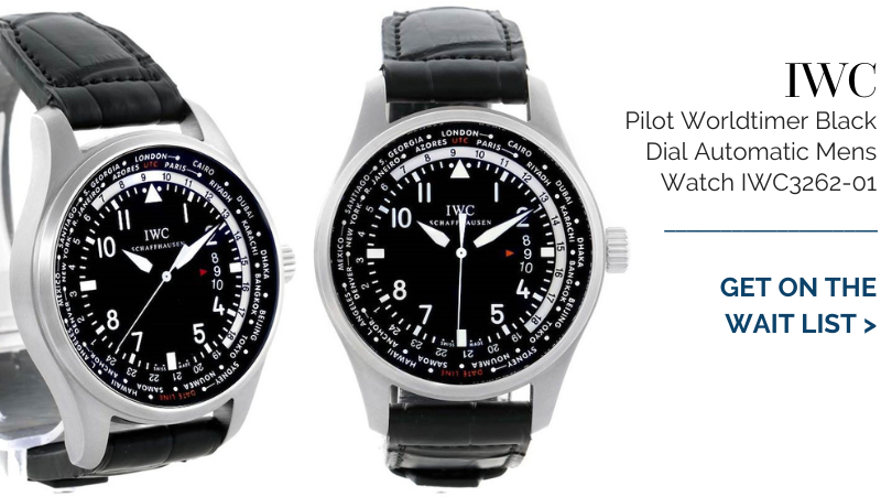 WC Pilot Worldtimer Black Dial Automatic Mens Watch IWC3262-01