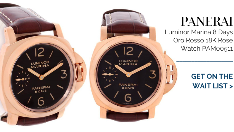 Panerai Luminor Marina 8 Days Oro Rosso 18K Rose Gold Watch PAM00511
