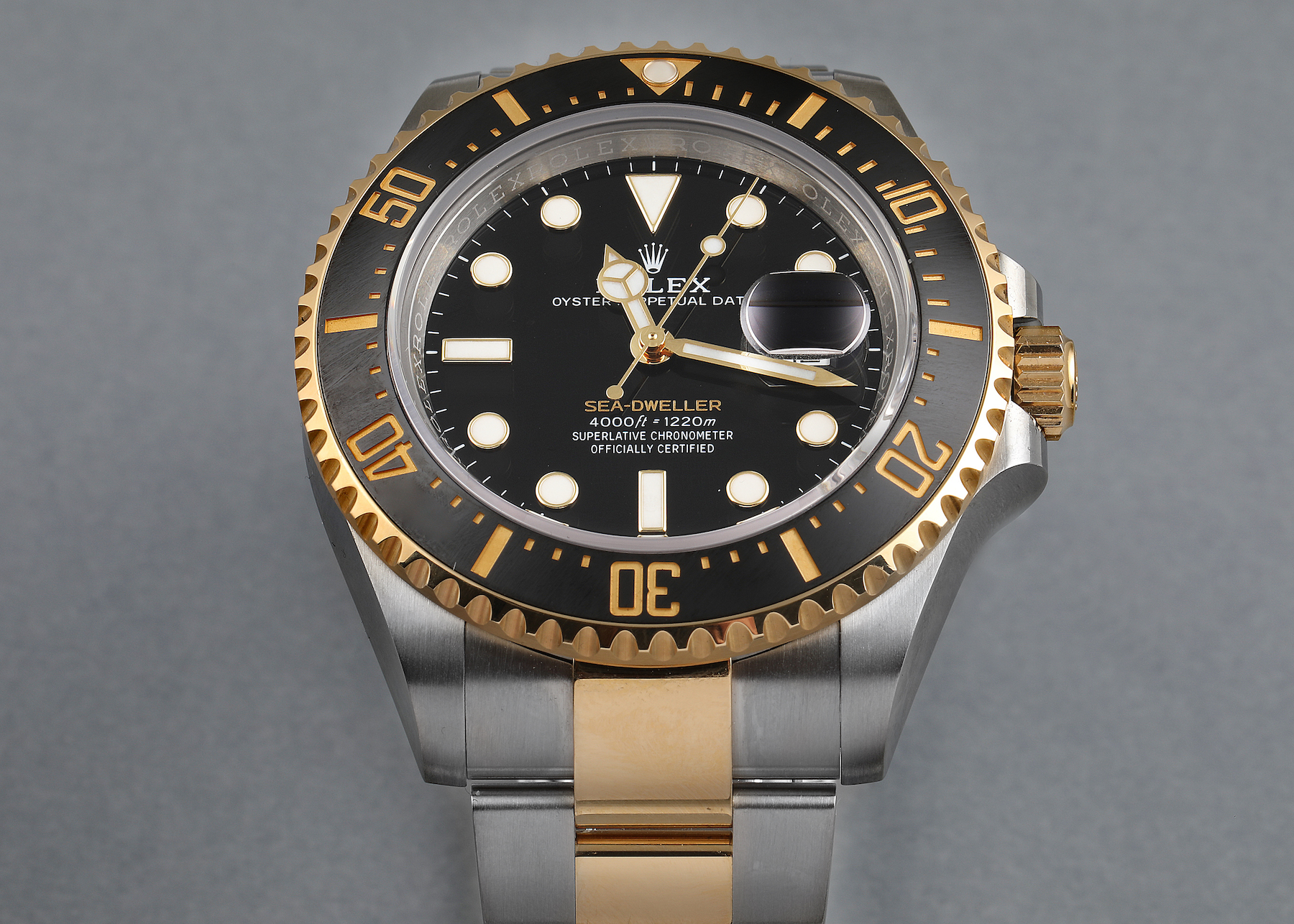 Rolex Seadweller Black Dial Steel Yellow Gold Mens Watch 126603