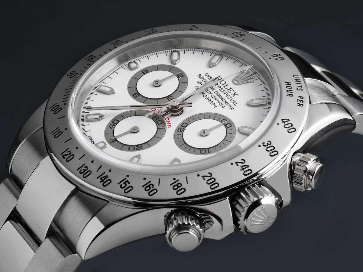 Rolex Daytona Chronograph White Dial Steel Mens Watch 116520