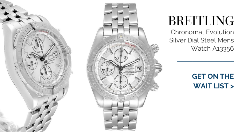 Breitling Chronomat Evolution Silver Dial Steel Mens Watch A13356