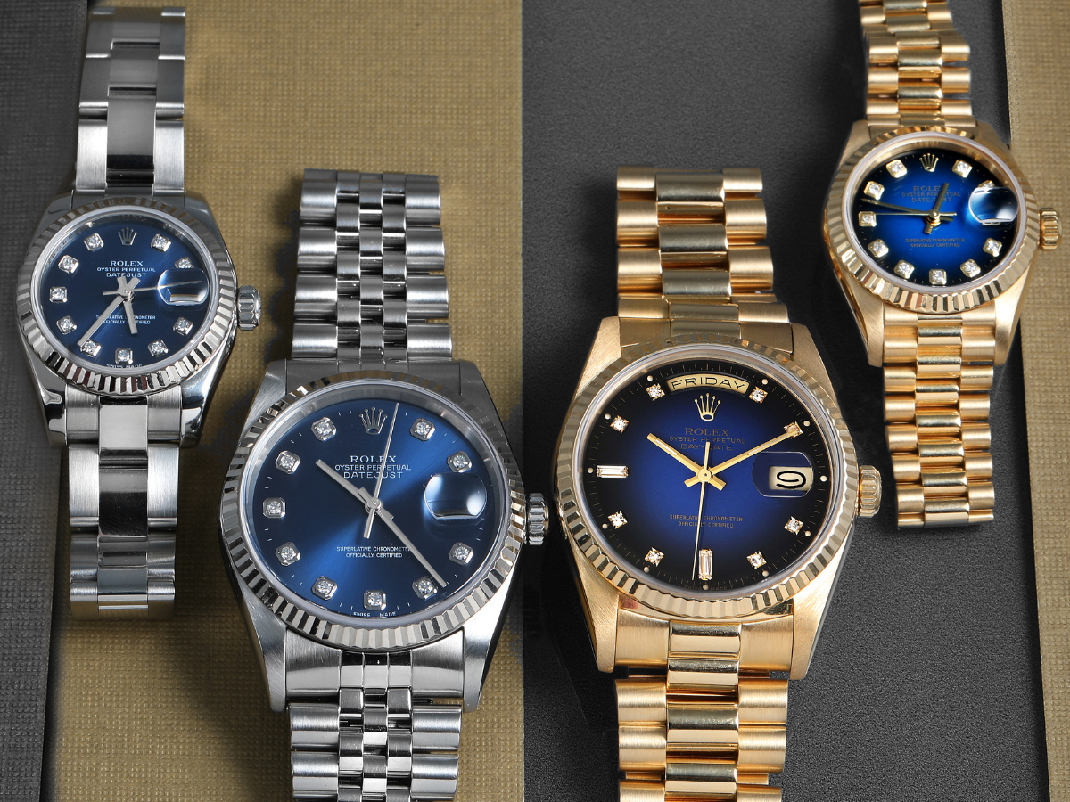 rolex blue dial watches