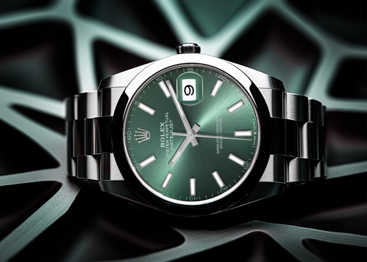 Rolex Datejust 41 Mint Green Dial Smooth Bezel Steel Mens Watch 126300