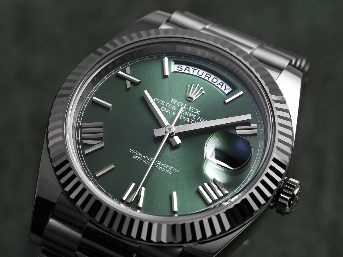 rolex day date 40 green dial