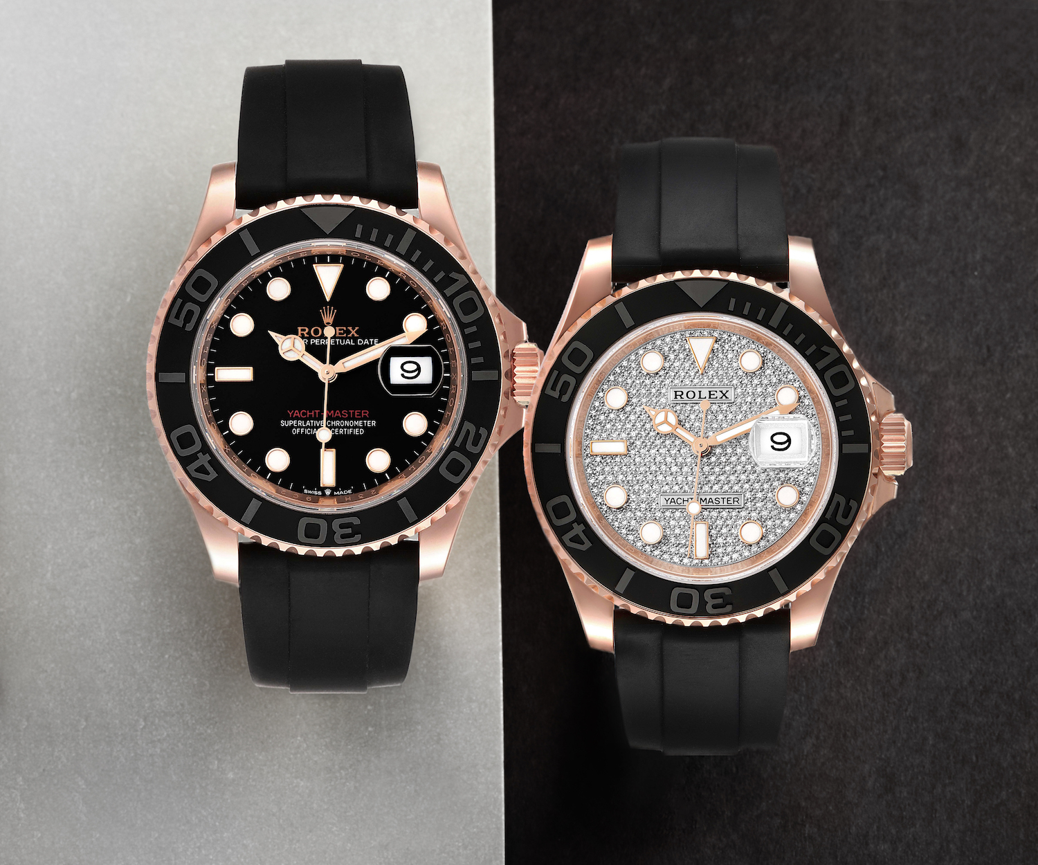 Rolex Yachtmaster Everose Gold 116655 and 126655