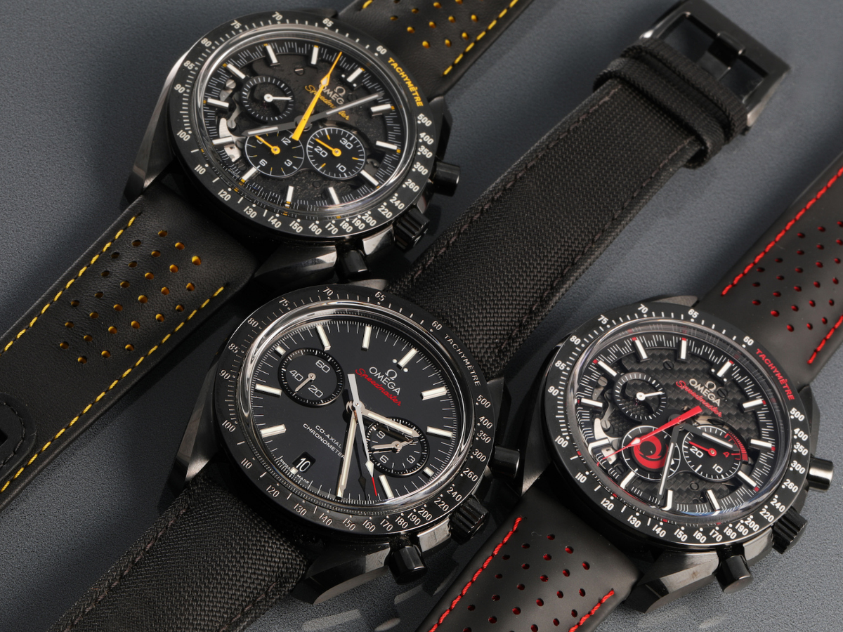 Omega Speedmaster Dark Side of the Moon Apollo 8, Dark Side, and Alinghi Editions