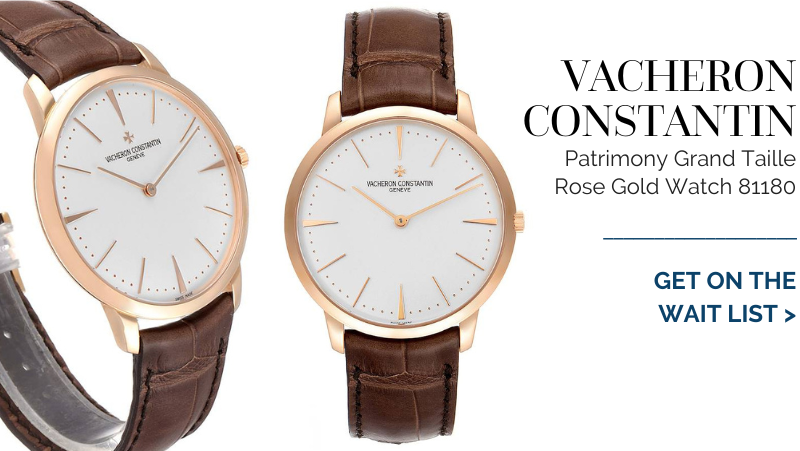 Vacheron Constantin Patrimony Grand Taille 40mm Rose Gold Watch 81180