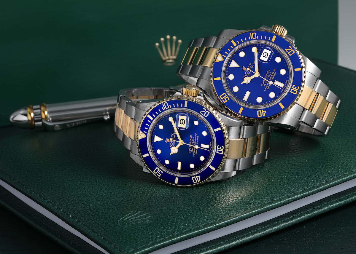 Rolex Submariner Steel Yellow Gold Blue Dial “Bluesy” - ref 16803, 16613, and 116613