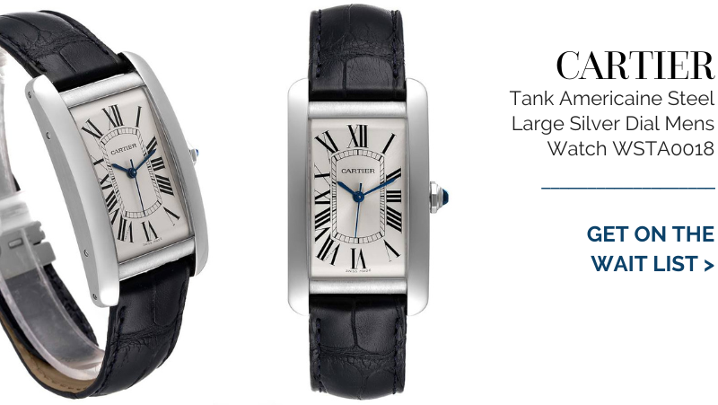 Cartier Tank Americaine Steel Large Silver Dial Mens Watch WSTA0018