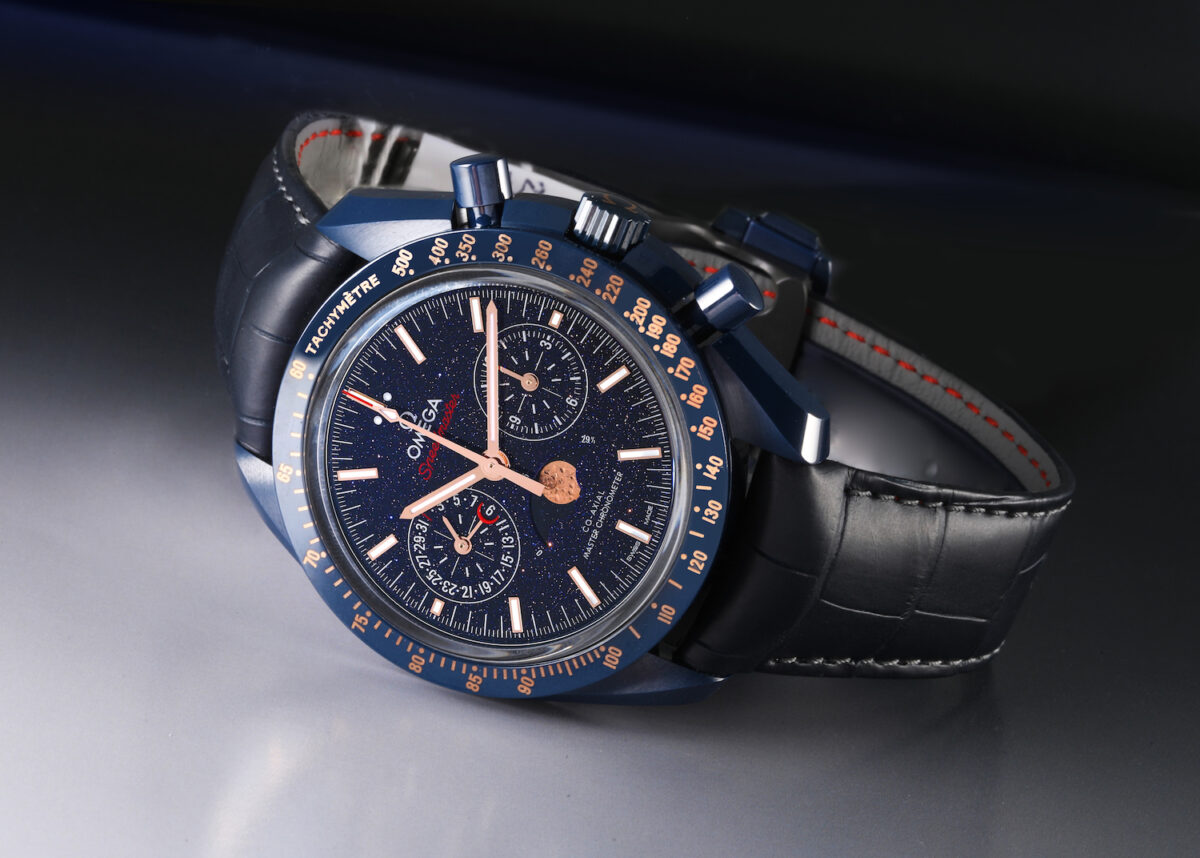 Omega Speedmaster Blue Side of the Moon Mens Watch 304.93.44.52.03.002