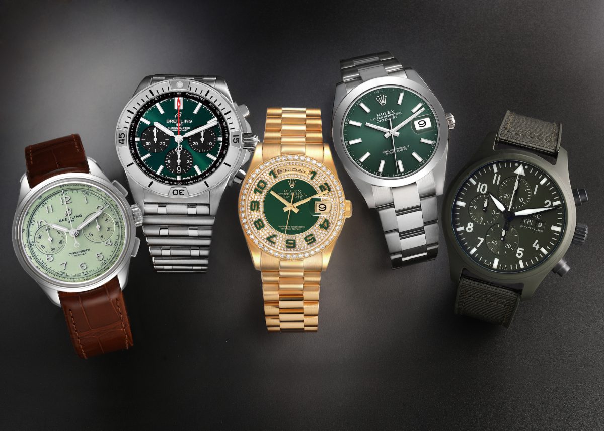 Breitling and Rolex Green Watches