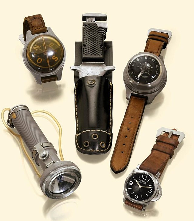 Set of tools for scuba diving from Panerai