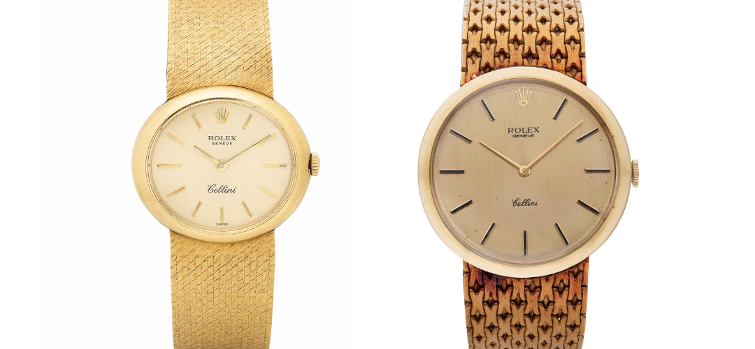 Rolex Cellini Models from 1960 (photos from Christie’s and Sotheby’s)