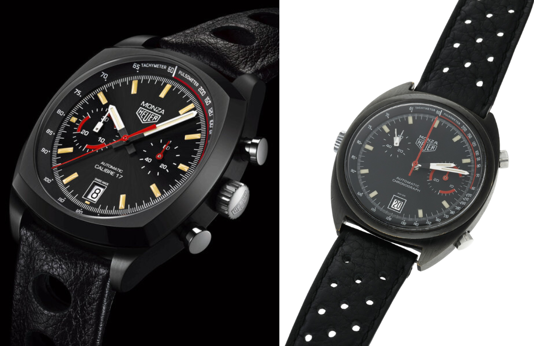 Tag Heuer Monza 2016 Re-Edition and original Heuer Monza from 1976