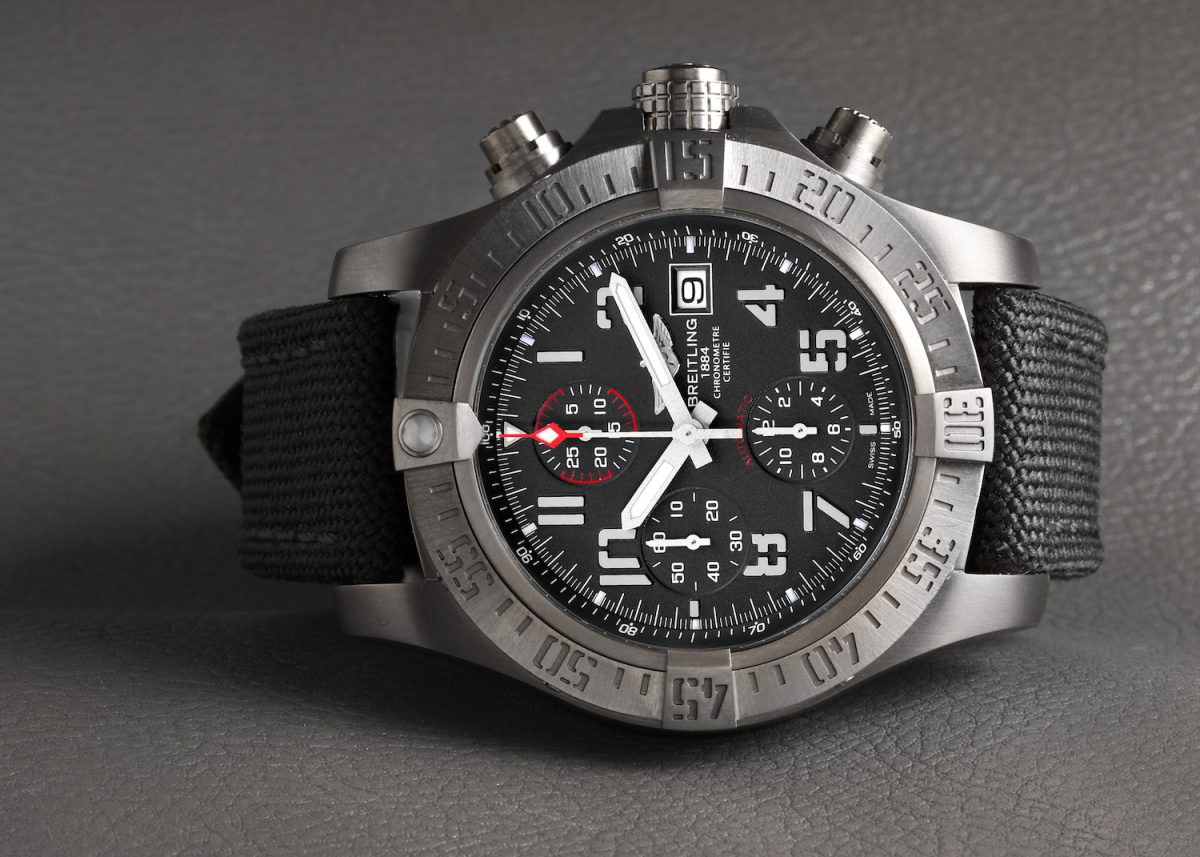 Breitling Avenger Bandit Grey Dial Grey Strap Titanium Watch E13383