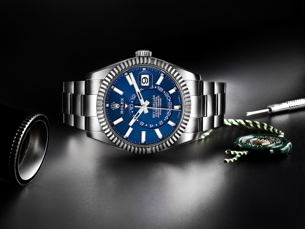 Rolex Sky-Dweller Steel White Gold Blue Dial