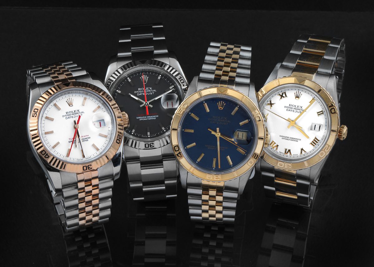 1 Modern and vintage Rolex Turn-o-Graph models – references 116261, 116264, and 16253