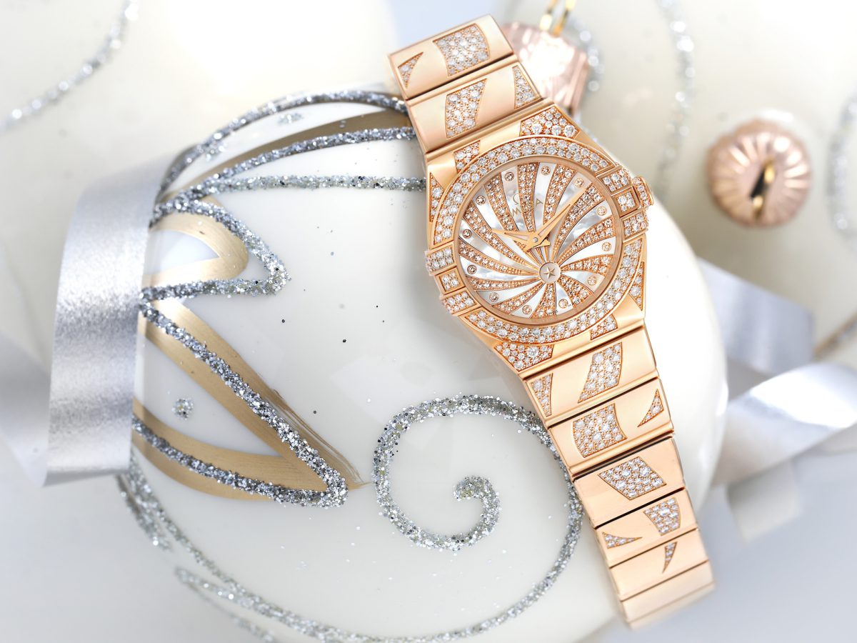 Omega Constellation Diamanten Rose Gold Diamond Ladies Watch 123.55.24.60.55.011