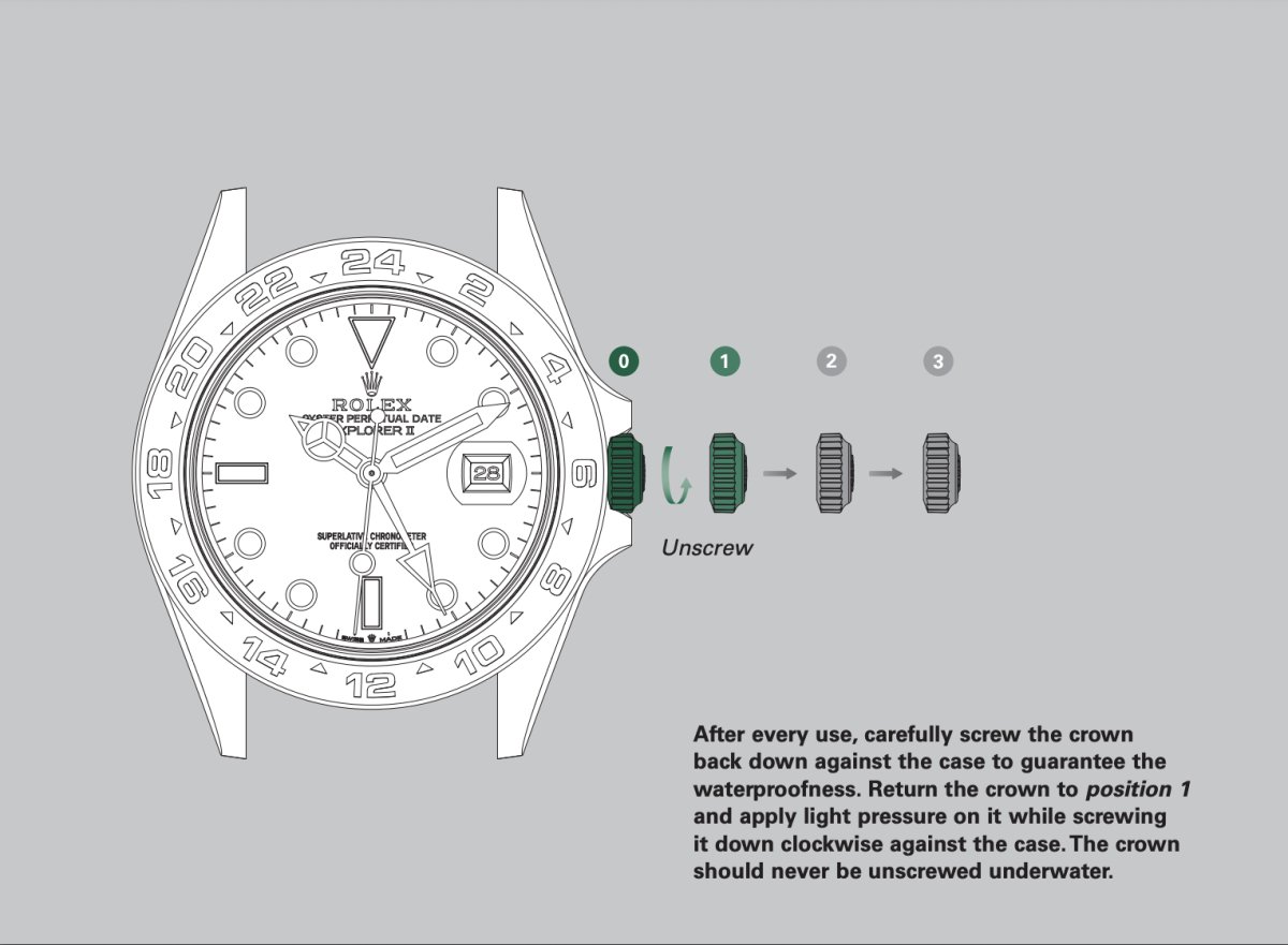 How to set the time on a Rolex Explorer II
