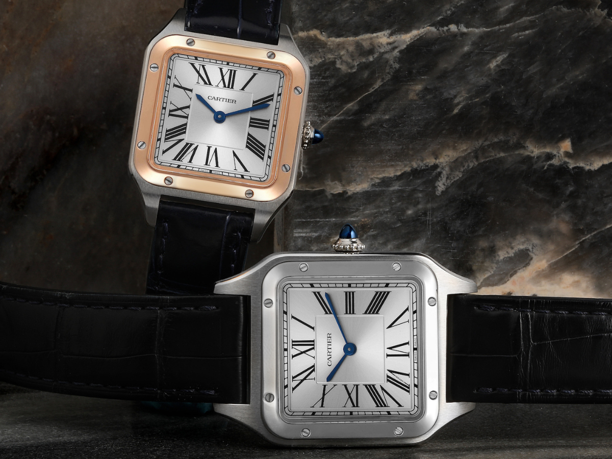 Cartier Santos-Dumont Steel and Steel and Rose Gold