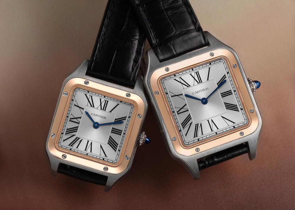 Cartier Santos Dumont Steel and Rose Gold Watches