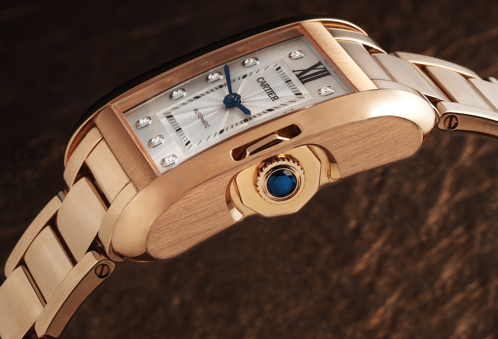 Cartier Tank Anglaise Rose Gold Diamond Ladies Watch WJTA0004