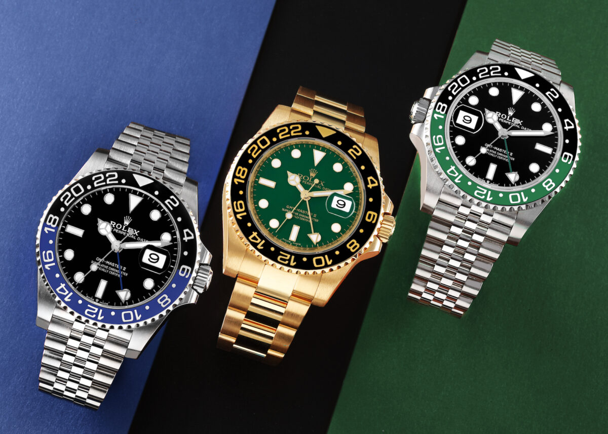 Rolex GMT Master II Batgirl, Anniversary Green Dial, and Sprite