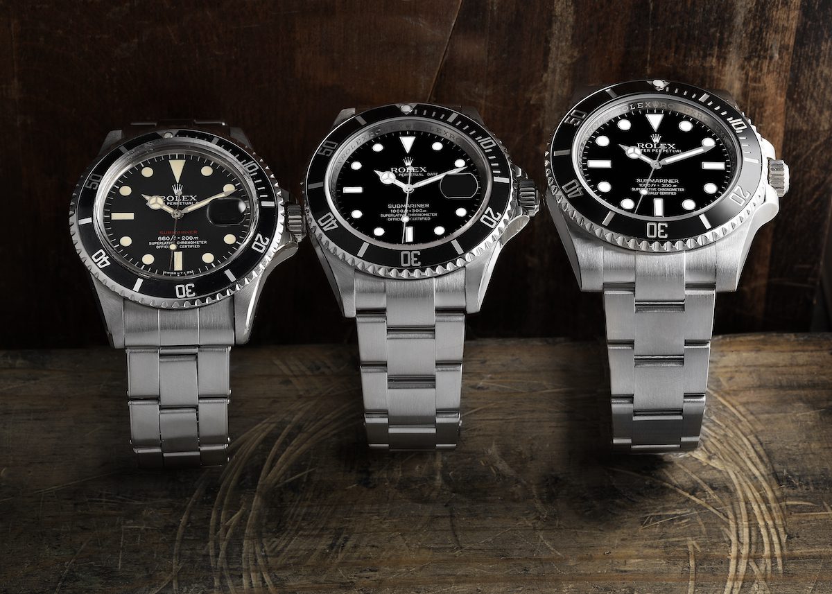 Rolex Submariner models with Black Bezels and Dials