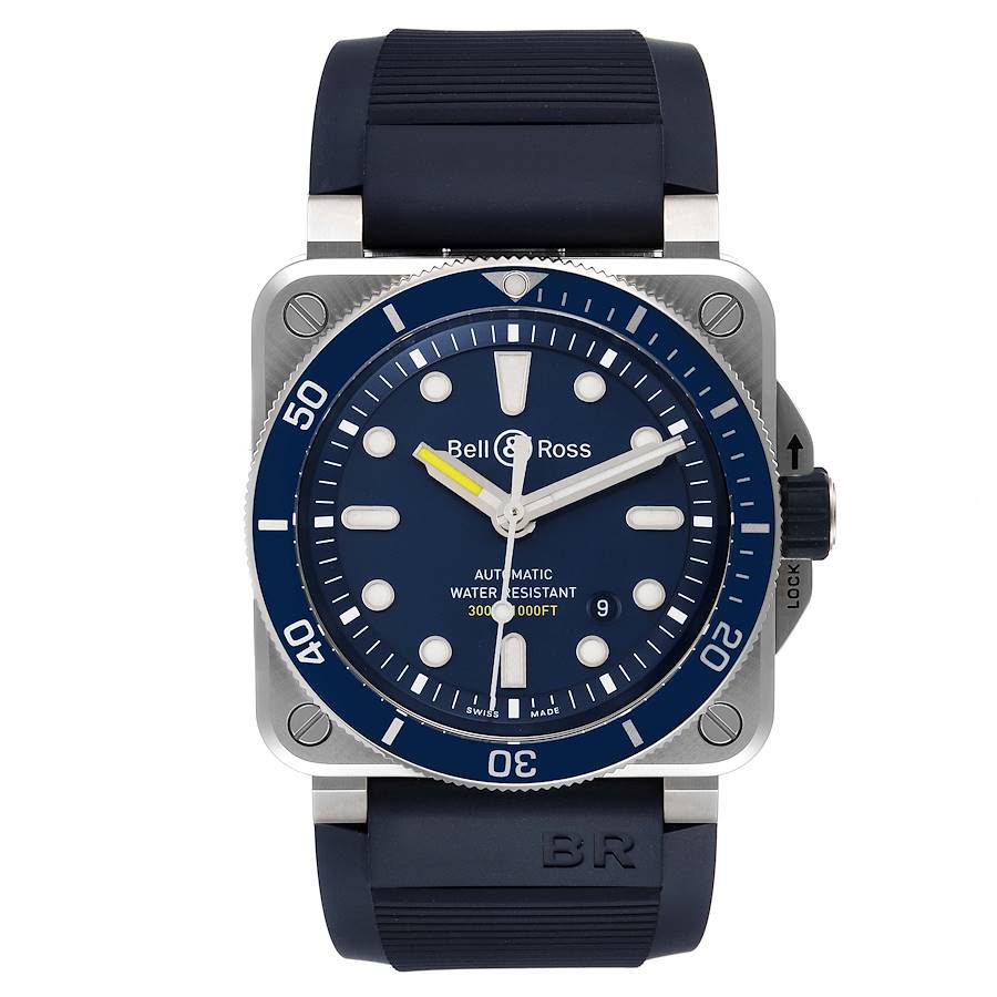 Bell & Ross Diver Blue Dial Automatic Steel Mens Watch BR0392 - Best Dive Watches Under $5000