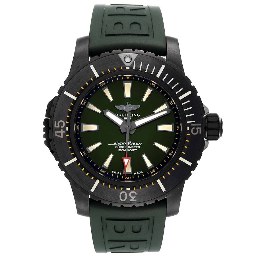 Breitling Superocean 48 Green Dial Titanium Mens Watch V17369 - Best Dive Watches Under $5000