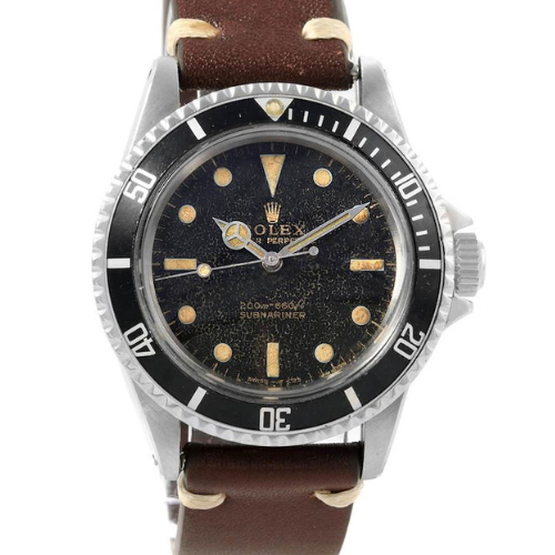 Rolex Submariner Vintage Gilt Gloss Dial Mens Watch 5513