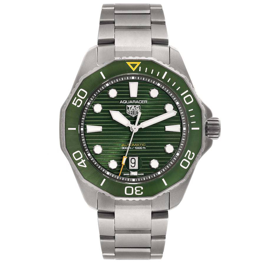 Tag Heuer Aquaracer Professional Titanium Green Dial Mens Watch WBP208B - Best Dive Watches Under $5000