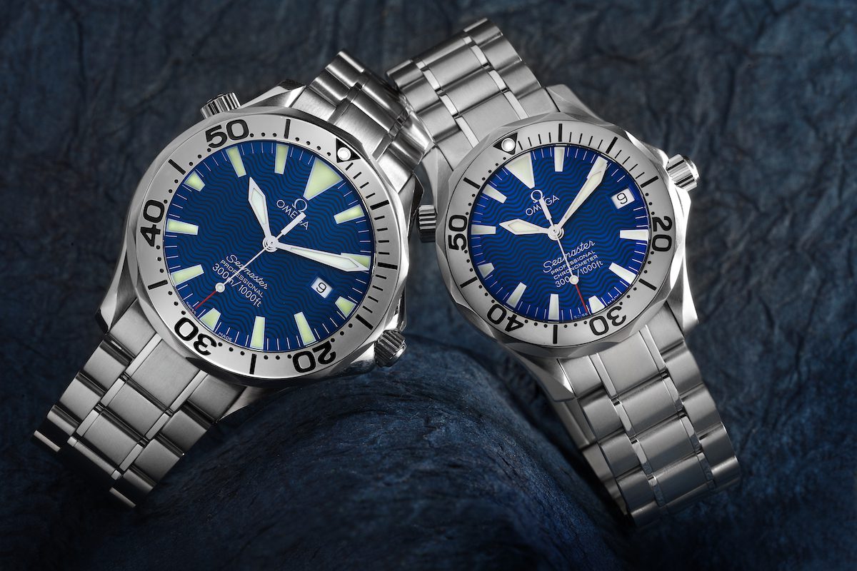 Omega Seamaster Electric Blue Wave Dial Watches