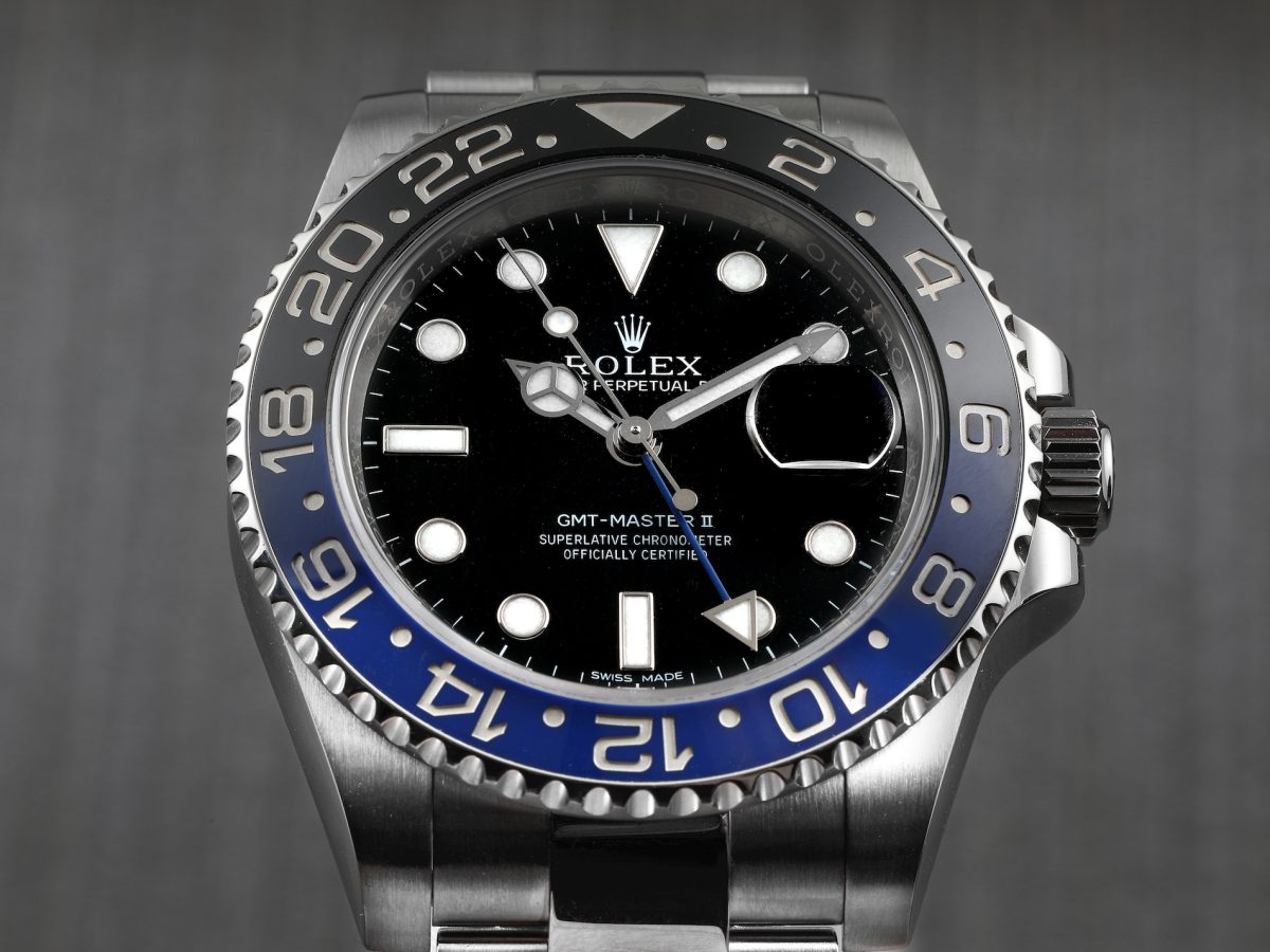 Rolex GMT Master II Black Blue Batman Ceramic Bezel Steel Mens Watch 126710
