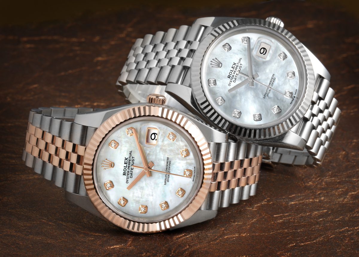 Rolex Datejust 41 Steel and White Gold, Steel and Everose Gold Mother of Pearl Diamond Dials