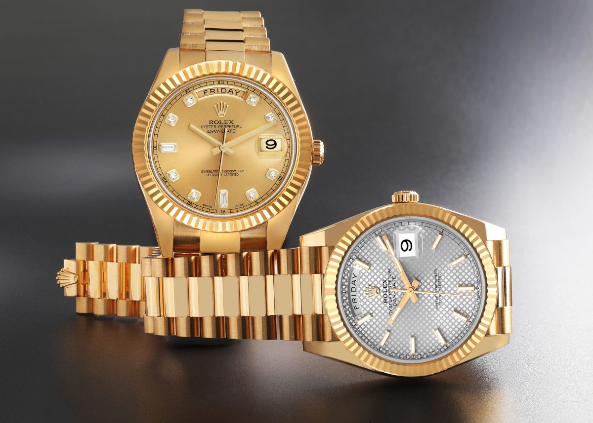 Rolex Day-Date II ref 218238 and Day-Date 40 228238 in Yellow Gold