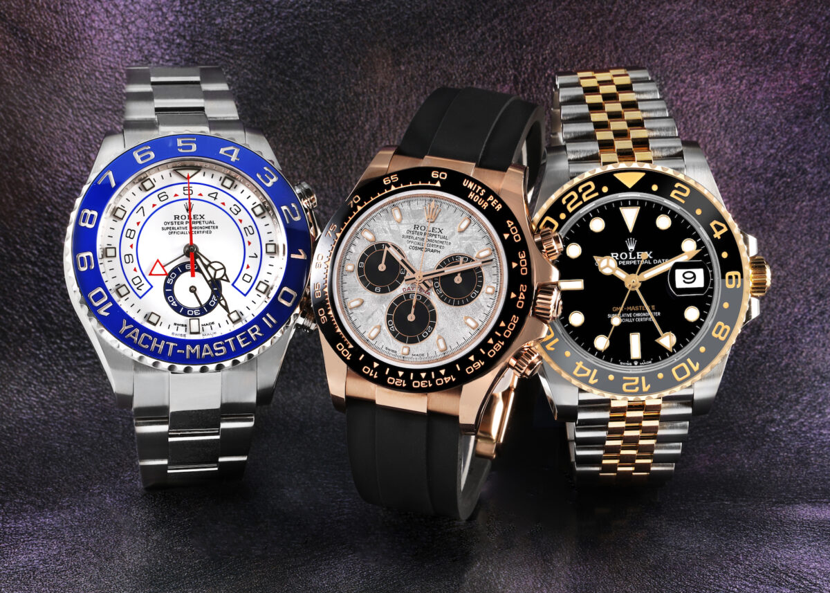Rolex Watches with Cerachrom Bezels - Yachtmaster II, Daytona Everose, and GMT-Master II Steel Gold