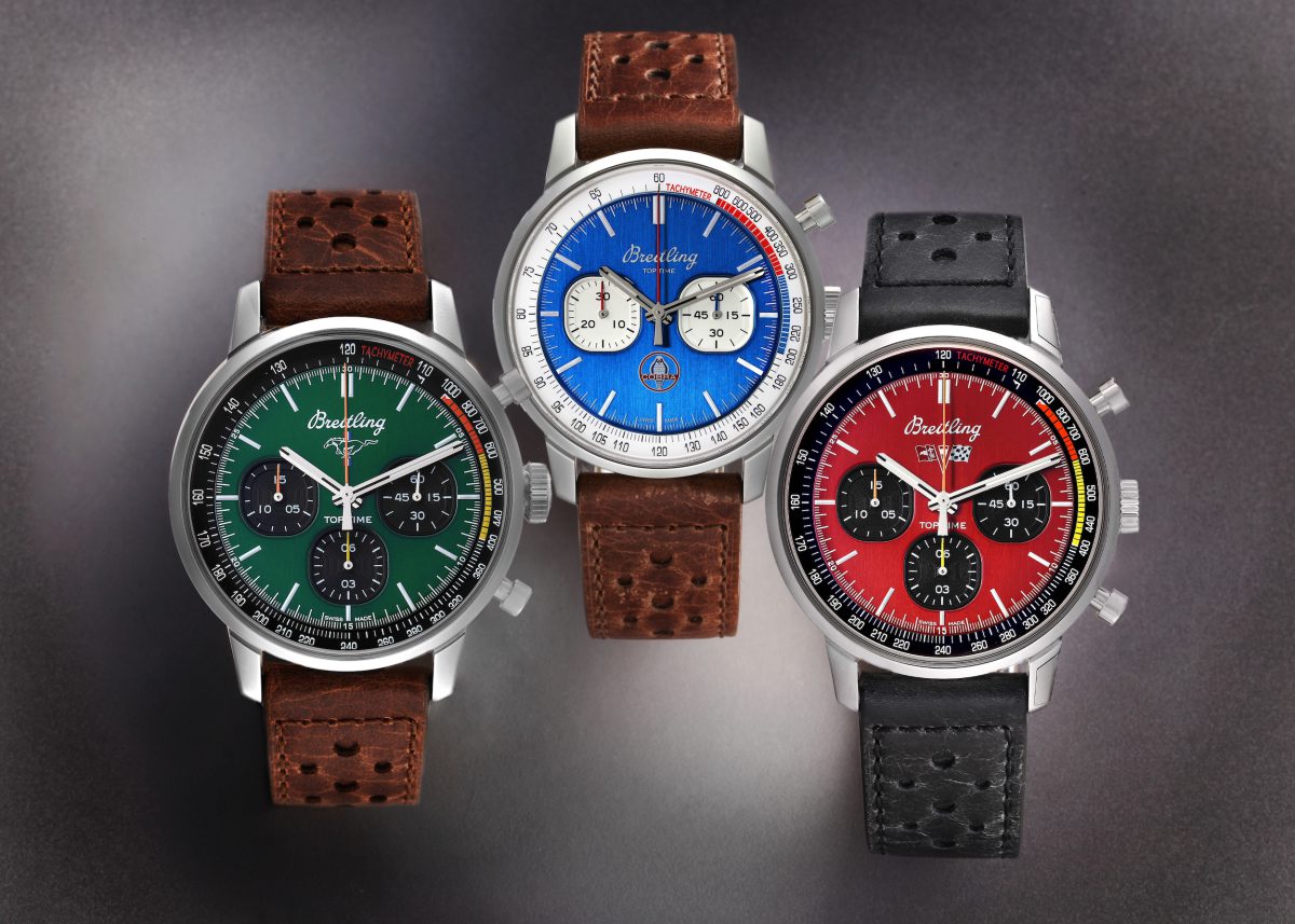 Breitling Top Time Chronographs: Ford Mustang, Shelby Cobra, and Chevrolet Corvette