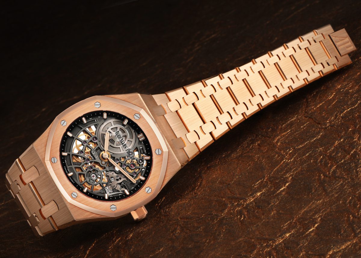 Audemars Piguet Royal Oak Jumbo Ultra -Thin Openworked 50th Anniversary Rose Gold Watch 16204OR