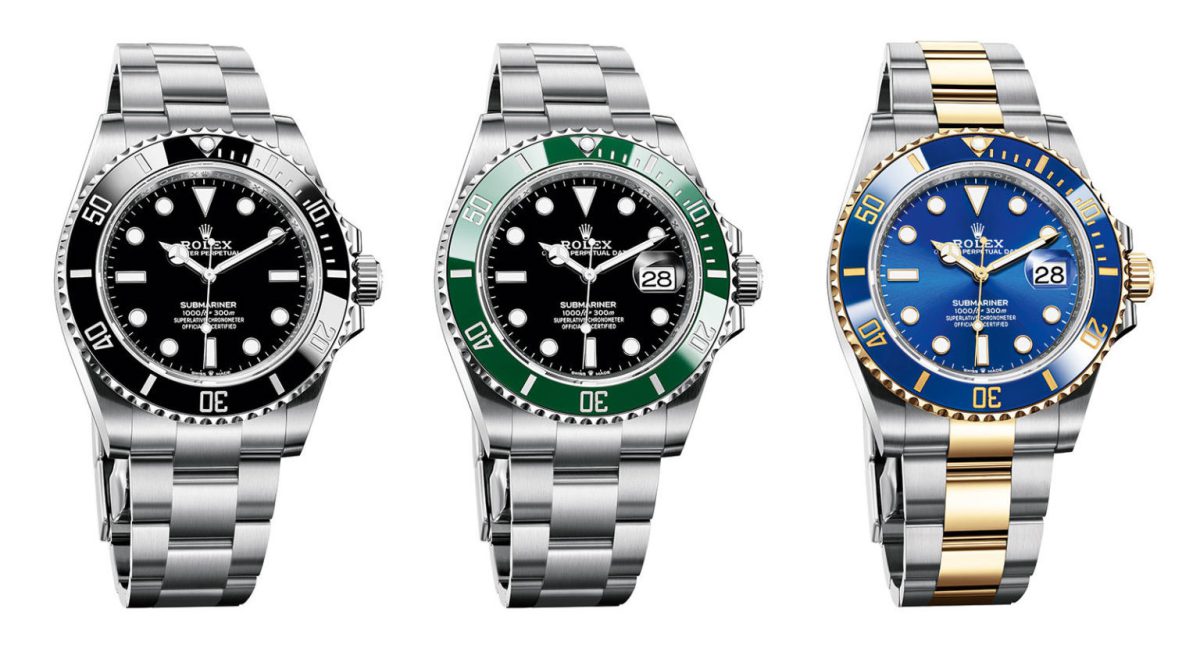 Rolex Submariner 41 Steel Black Dial, Green Bezel and Steel Yellow Gold Blue Dial