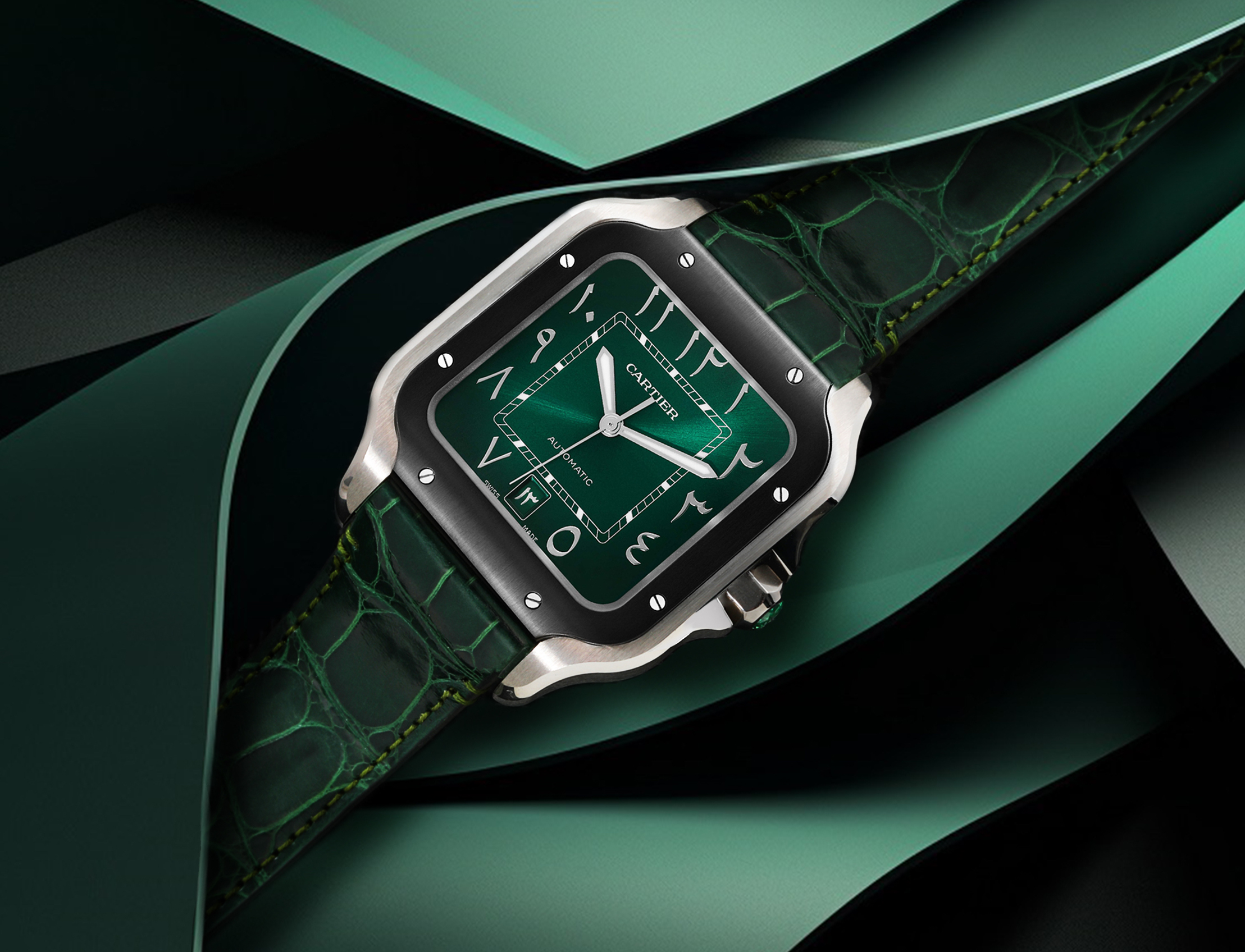 Santos de Cartier Green Dial | The Watch Club by SwissWatchExpo