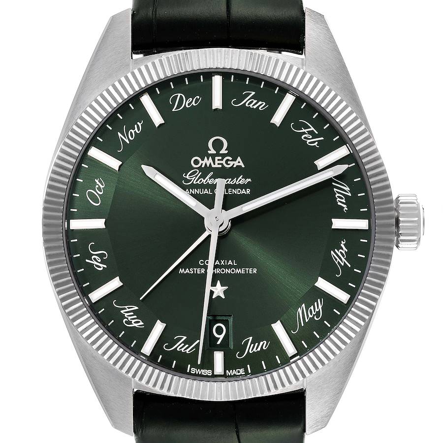 Omega Globemaster Annual Calendar Green Dial Steel Mens Watch 130.33.41.22.10.001